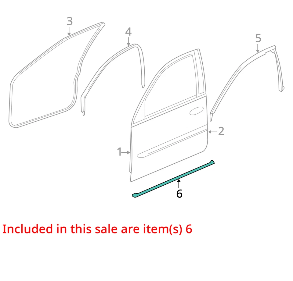 ПОДХОДИТ ДЛЯ 03–07 CADILLAC CTS НИЖНЯЯ ПОГОДНАЯ ПОЛОСКА 25745349 — НОВАЯ ОТ ОРИГИНАЛЬНОГО ПРОИЗВОДИТЕЛЯ - Изображение 2 из 3