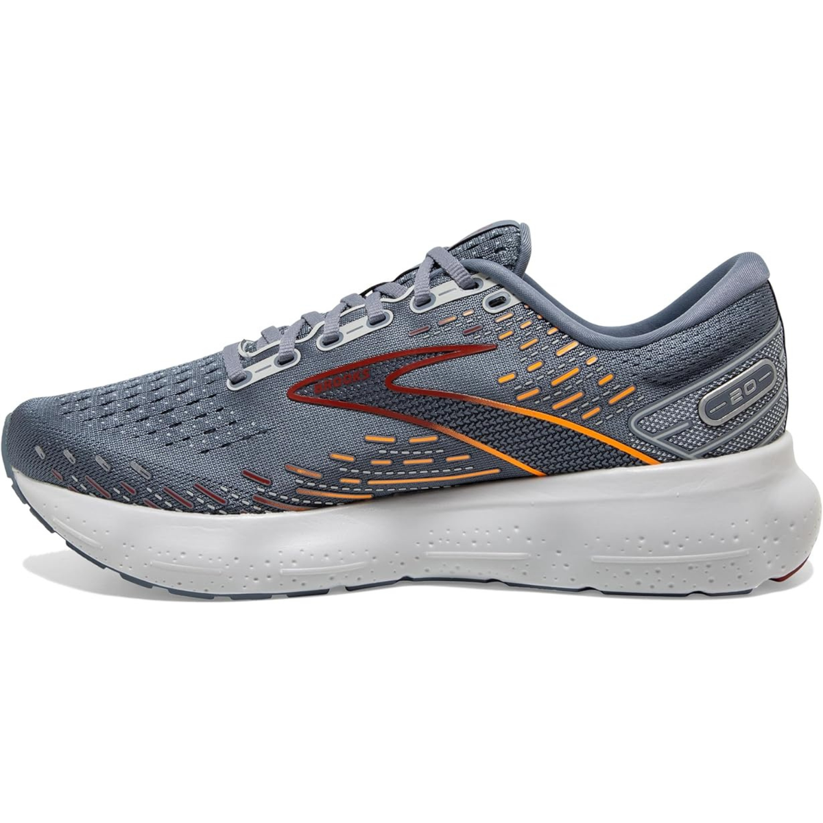 Brooks Men\'s Glycerin 20 Running Shoes, Grey/Chili Oil/Orange Size 13 Used Brooks Men main image 2
