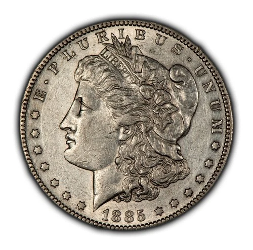 1885-S $1 Morgan Silver Dollar - Strong Luster - AU/UNC Key Date - SKU-D5670