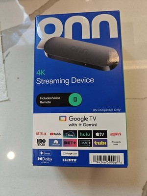 ONN 4K Streaming Device 2nd Gen 2026 Model 8GB 2GB RAM Google TV Remote