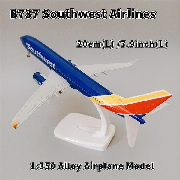 Modellino Aereo Diecast in Lega 1:350 - Boeing 737 Southwest Airlines USA - 20cm - Immagine 2 di 4