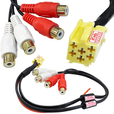 Adapter 4x Cinch kompatibel mit Audi A4 2004-2008 (B7/8E/8H) Navi Plus RNS-D 4:3
