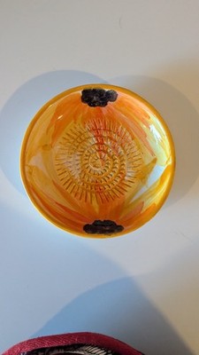 Knoblauchreibe Keramik 13 cm, Handmade Spanien, handbemalt Reibeteller