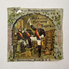 Old German Beer Pre Pro Beer Label Schuster Brewng Rochester MN