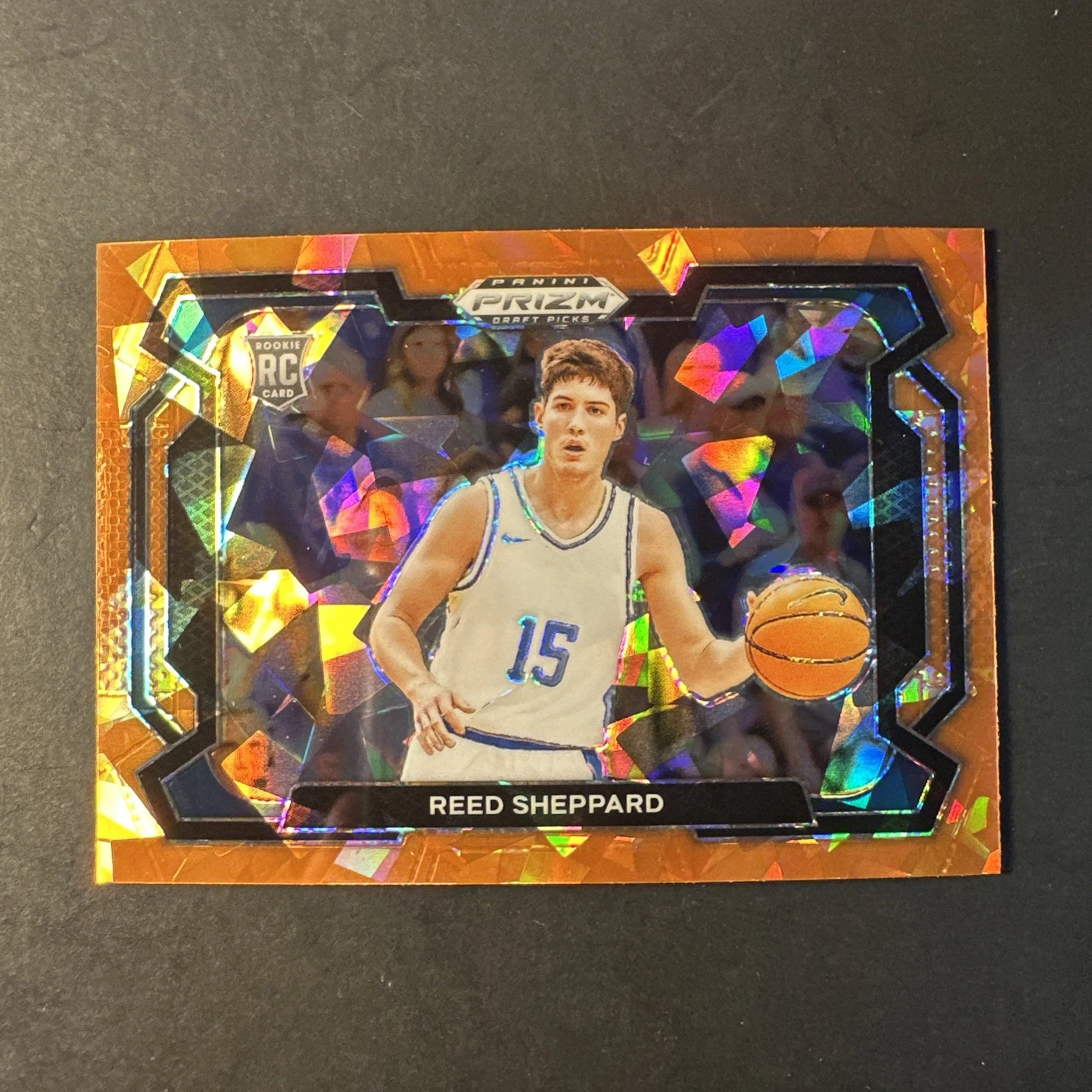 2024 Draft Picks Orange Cracked Ice Prizm Rookie Variation #21 Reed Sheppard RC