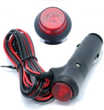Car Cigarette Lighter Replacement Plug With Led Switch Button 10ft 12v Adapter Car Cigarette Lighter Replacement Plug With Led Switch Button 10ft 12v Adapter