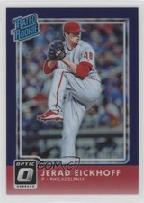 2016 Panini Donruss Optic Rated Rookies Purple Jerad Eickhoff #63 7at
