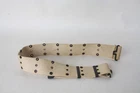 Vintage WW2 White Web Dress Pistol Belt Military Police MP US Army