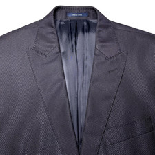 Versace Collection Blazer 50 40R Wool Blend 2B1V Peak Lapel Textured READ
