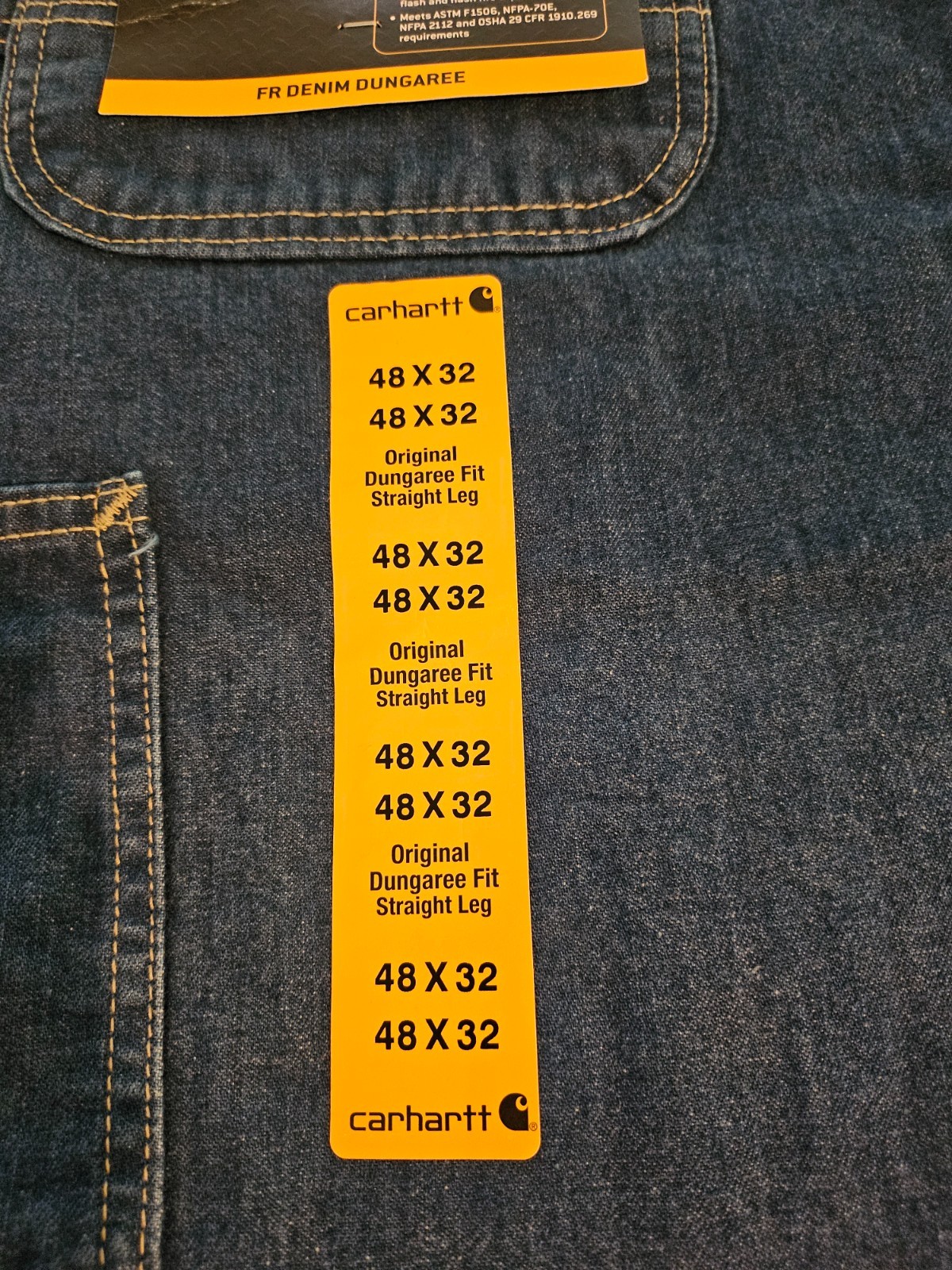Carhartt Carpenter Jeans FRB13-DNM Size 48 x 32 New With Tags thumbnail 5