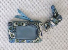 Vera Bradley Zip ID Lanyard, Maritime Medallion, Blue, Coin Case, 2026, NWT