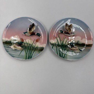 VTG ESD 3D Mallard Ducks Hanging Wall Plate Set An Enterprise Exclusive Japan 5 