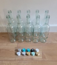 10X Empty Clear Wine Bottles, 750ml, Wine Making, Decorative, Craft, Lighting