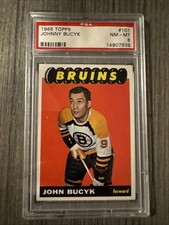 1965 Topps #101 Johnny Bucyk, PSA 8 #14907939, Boston Bruins