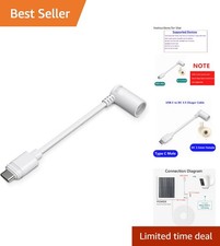 Fast Charging Ring Adapter for Barrel Plug Solar Panels to USB-C