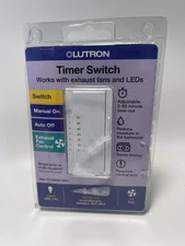 Lutron Maestro Countdown Timer Switch for Fans and Lights, 3A Fan/150W LED White