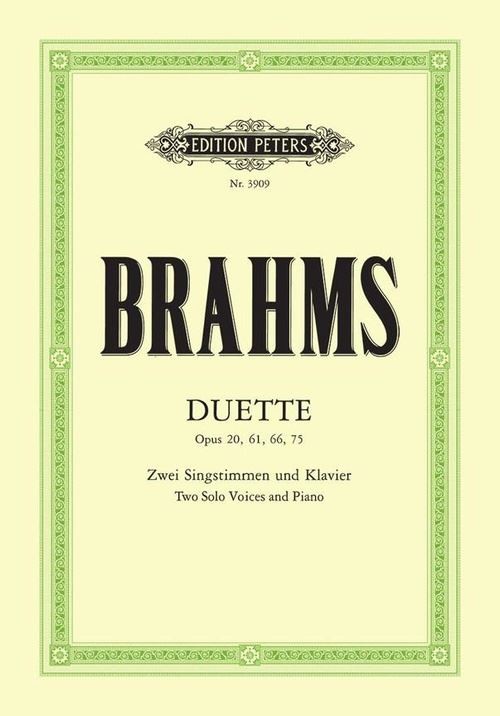 Duette für Sopran, Alt und Klavier, Johannes Brahms, Piano, Soprano Voice
