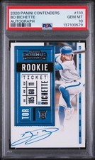 2020 PANINI CONTENDERS #110 BO BICHETTE ROOKIE AUTO PSA 10 BLUE JAYS METS GEM