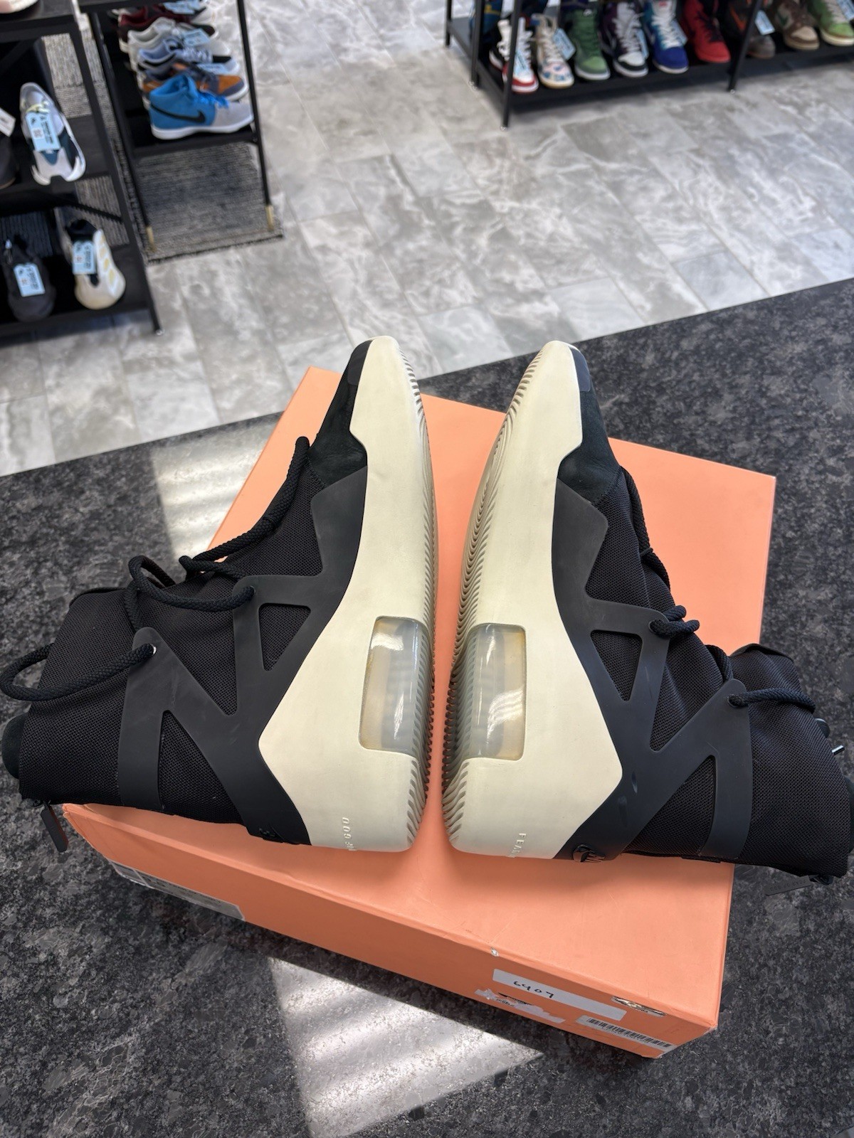 Size 9.5 - Nike Air Fear Of God 1 Black thumbnail 4