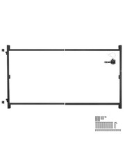 Uimos Gate Building Kit Fits 60 to 96in Wide Openings 4 to 5 ft High Fence Black