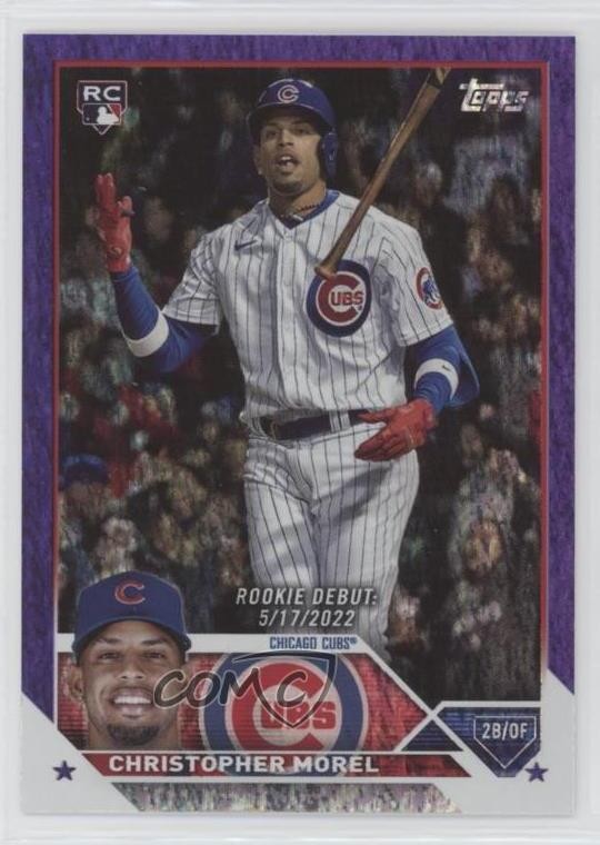 2023 Topps Update Rookie Debut Purple Foil 122/799 Christopher Morel #US163 15t1