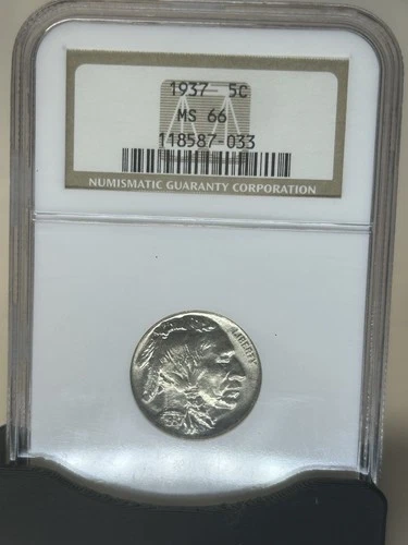 1937 5c Buffalo Nickel NGC MS66
