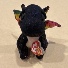 Ty Beanie Boos 6" Anora the Dragon Plush Stuffed Animal Ty Heart Tags Rainbow