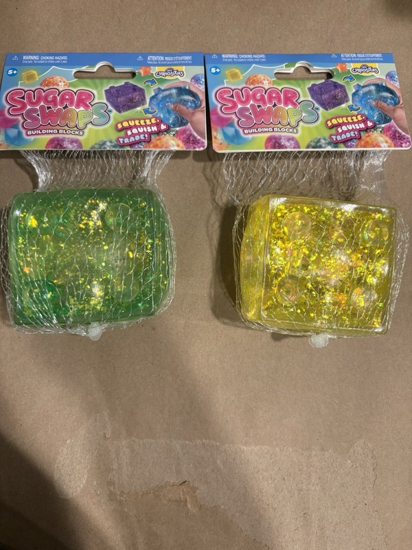 Sugar Swaps Building Squishy Blocks Glitter 2-Piece Set 