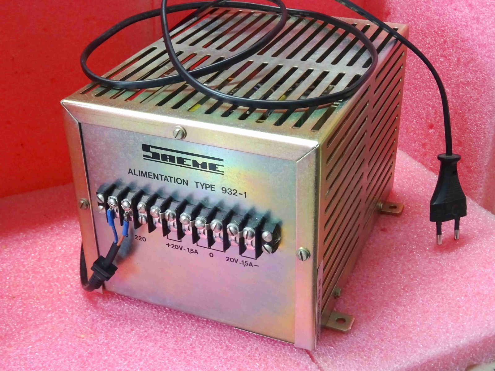 Alimentation Saeme 932-1 transformateur double sortie 20V pour réparation