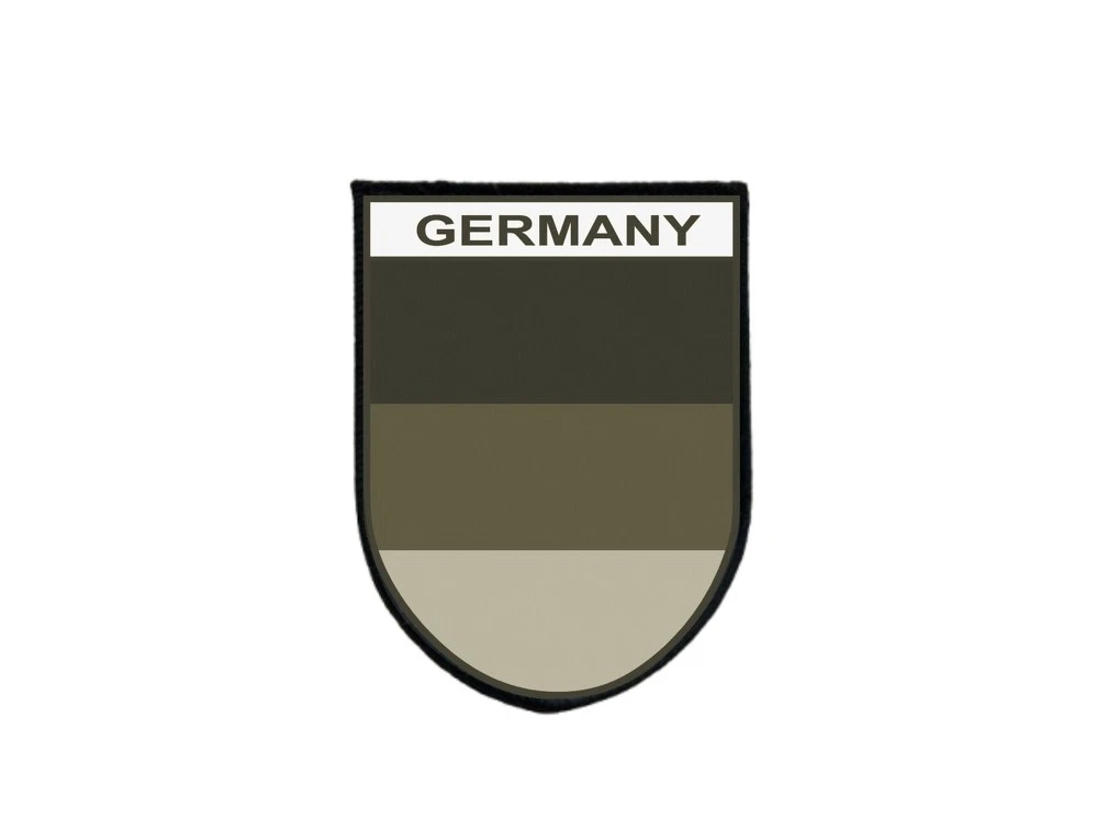 Toppa Applique Bandiera Germania EST RDA Tedesca - Stampata Su Patch Ricamata, 5x8 Cm, 2 Pezzi - 4