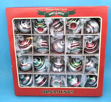 Radko Shiny Brite Glass Christmas Tree Ornaments Set of 20 - 1940's Design NEW