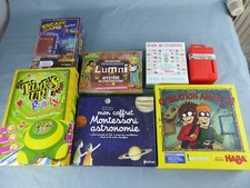 Lot de 7 jeux de société pédagogique MONTESSORI ESCAPE GAME tous complets