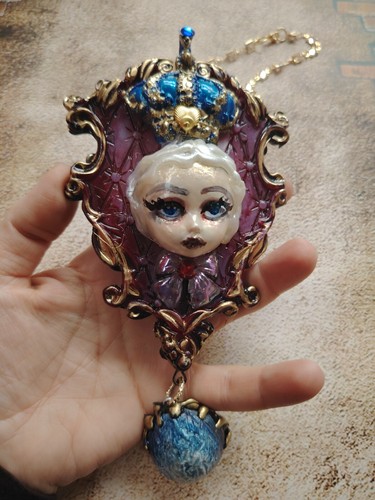 Luxury Necklace Royal Jewellery Pendant Art Nouveau Belle Epoque Prince Charming - Picture 7 of 24