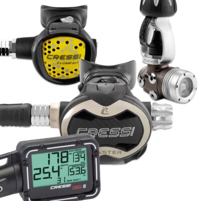 Cressi Sub T10-SC PVD Master INT Tauchregler mit Octopus und DIGI 2