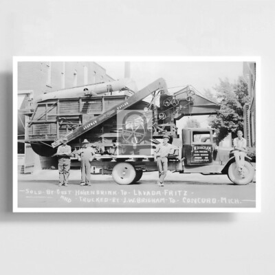 J W Brigham Aultman Taylor Harvester Truck Concord Michigan MI - REPRINT