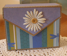 HANDMADE GREETING CARD  Lot of 6 w/Envelopes  in DECORATIVE KEEPSAKE BOX  NEW