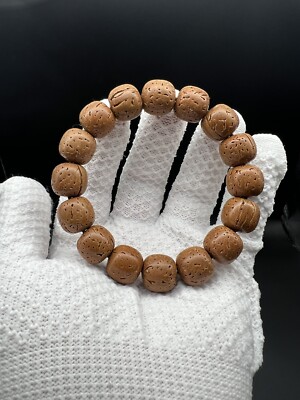 15×13.5mm Peach Pit Bracelet 精工老型红皮桃核手串