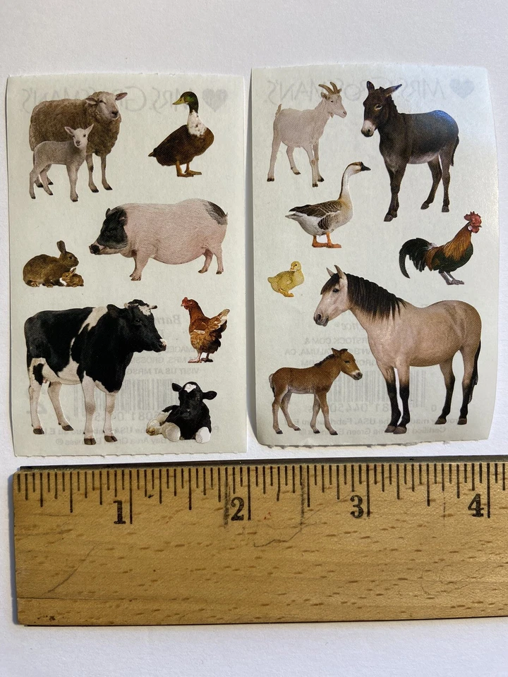 Лот из 2 модулей миссис Гроссманс 2011 Barnyard животных фотосессия 14 наклеек - Изображение 3 из 4
