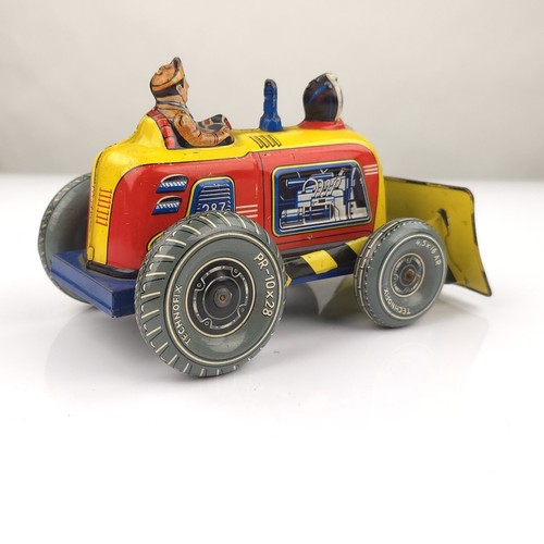 Technofix 287 Bulldozer Raupe 1957 Blechspielzeug 50er Jahre TinToy - Bild 4 von 17