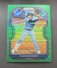 2021 Panini Prizm Baseball Cavan Biggio Green Wave Prizm #155 Toronto Blue Jays