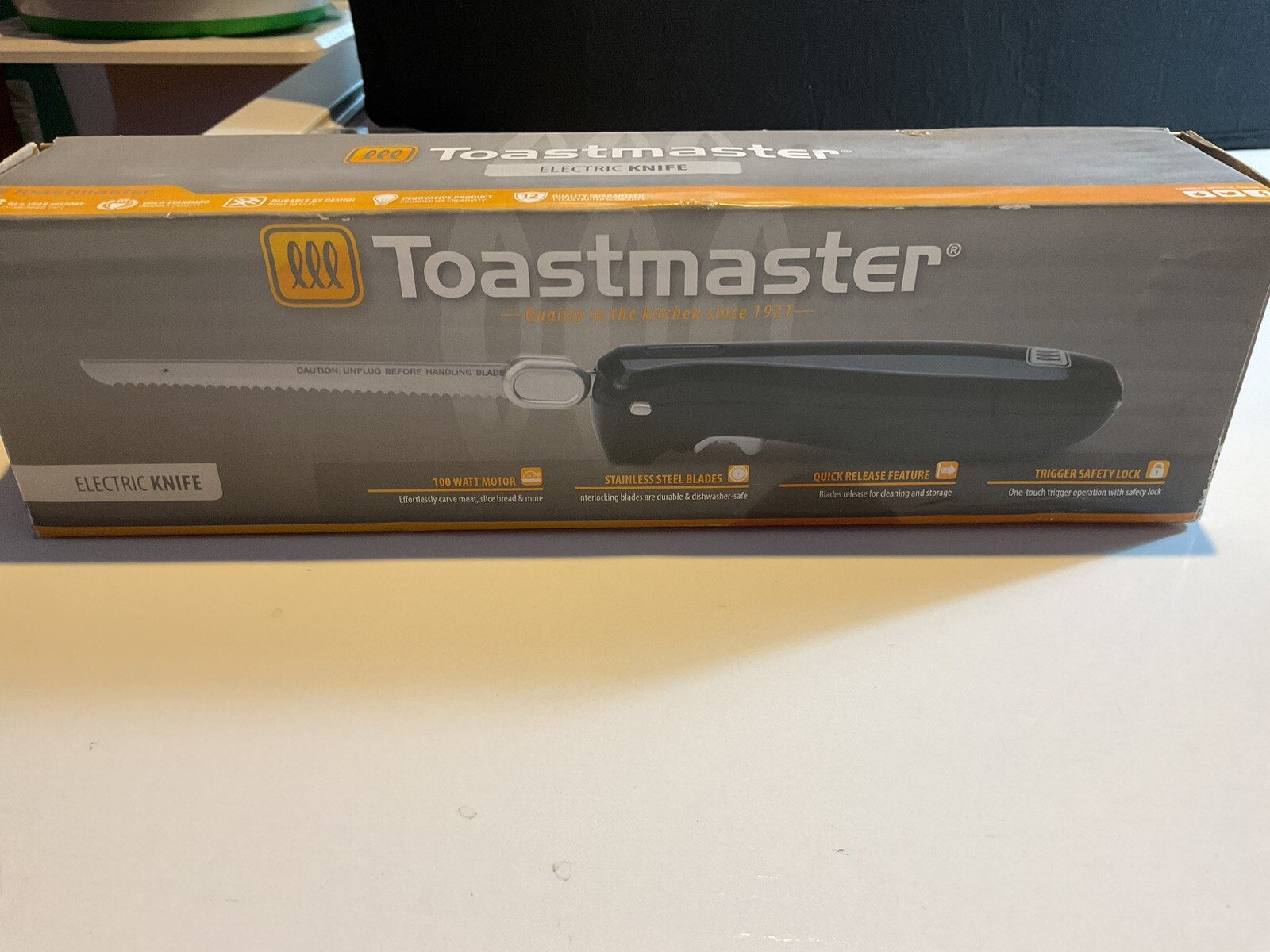 Toastmaster Electric Knife Carving Bread Slice Stainless Steel 100W TM-5EK