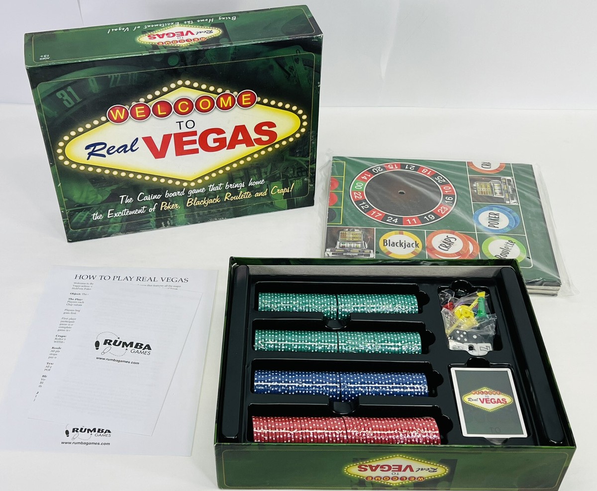Welcome To Real Vegas Casino Board Game Poker Blackjack Roulette 