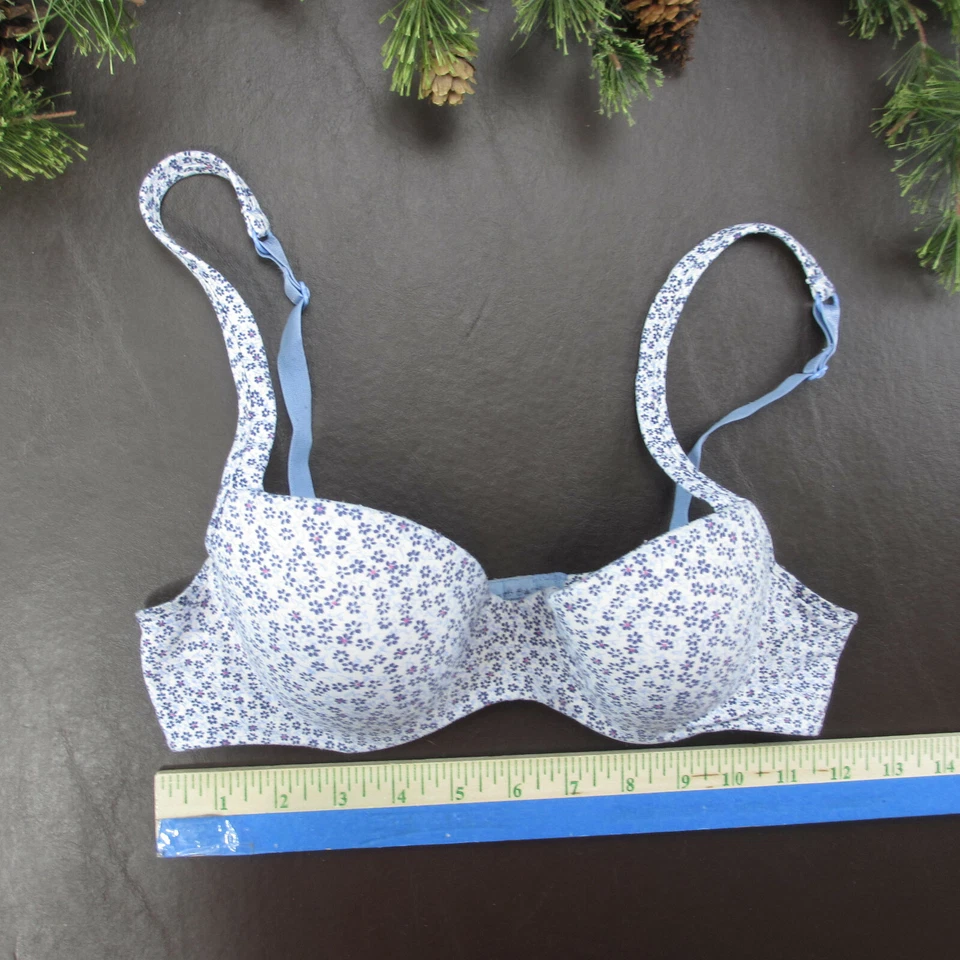 Sujetador apenas There 34B púrpura acolchado con aros cierre ajustable trasero Foto 2 de 4