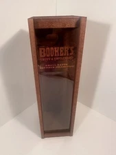 Booker's Small Batch Bourbon Wooden Bottle Box and Sliding Glass Window