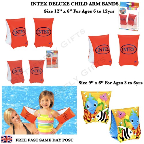 Intex Deluxe Children Kids Swimming Arm Bands age 3 to 6 and 6 to 12 ...
