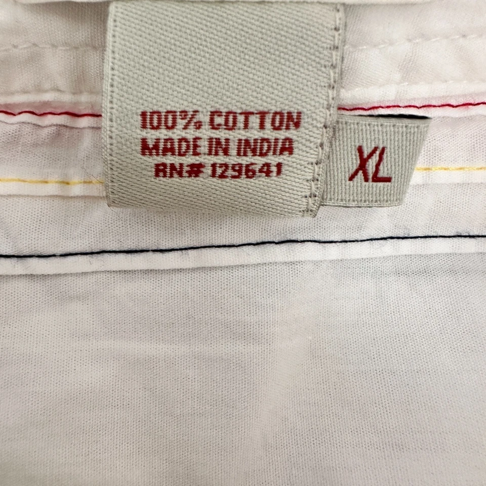 Карбоновые 2 кобальтовые мужские на пуговицах очень большие вышитые в полоску с длинным рукавом - Изображение 4 из 4