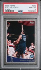 Kosta Koufos 2009-10 Topps #302 Black Border SP SSP /50 PSA 8 NM-MT POP 1