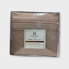 Clara Clark Premier 1800 Deluxe Deep Pocket Sheet Set King Latte / Pinkish Color