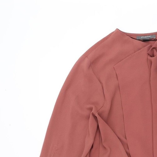 Primark Womens Pink Overcoat Jacket Size 14 - Picture 3 of 12