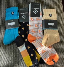 SOCK FANCY Performance  Crew Socks candy corn Men Sz 8-14
